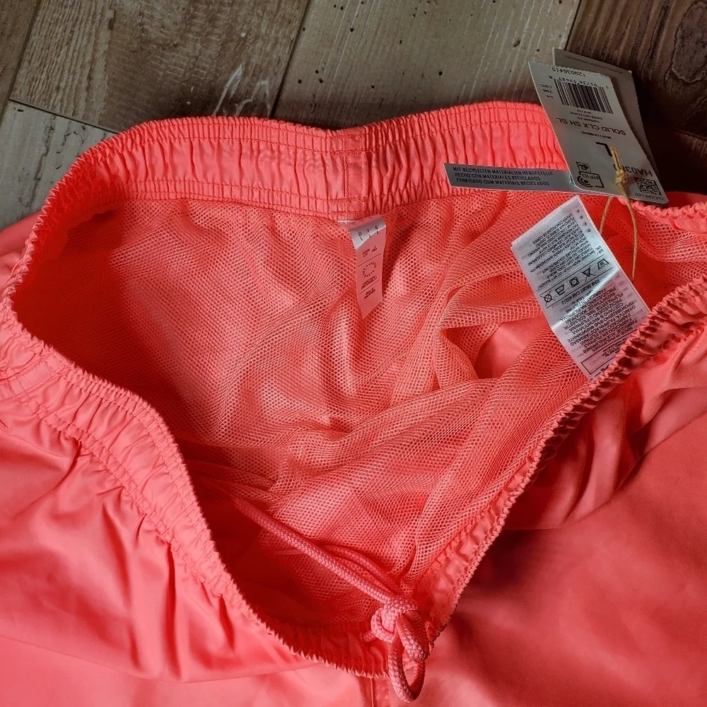 NWT Adidas Performance Solid Board Shorts Men's Swim Trunks Swim Shorts Neon